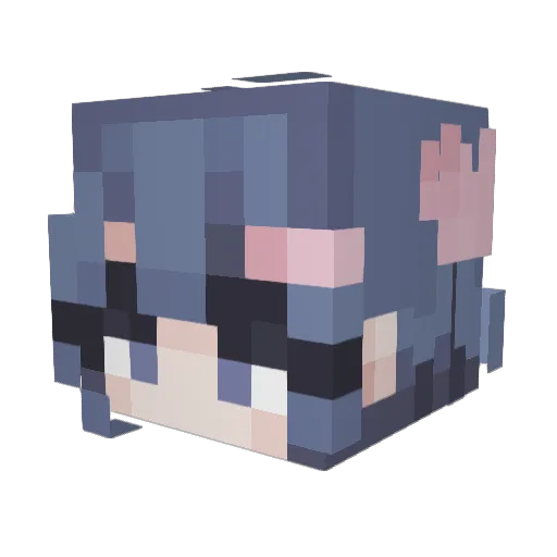_R3K1_ Minecraft avatar head, 3D render