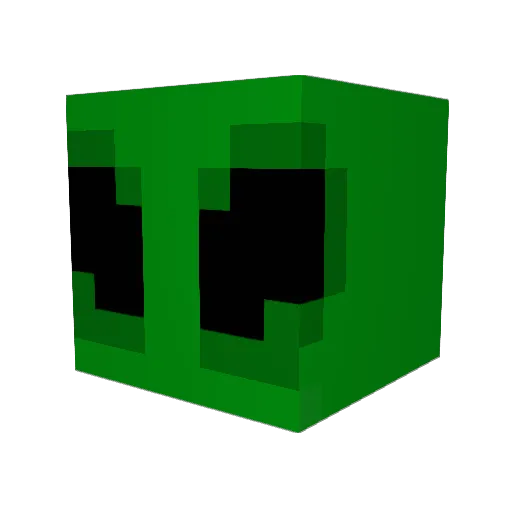 _R4F1_ Minecraft avatar head, 3D render