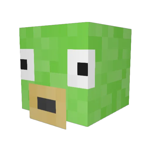 _RADHAE Minecraft avatar head, 3D render