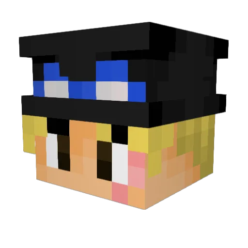 _RAIN_Luis Minecraft avatar head, 3D render