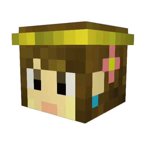 _RATEL_ Minecraft avatar head, 3D render