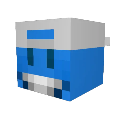 _RDX210_ Minecraft avatar head, 3D render