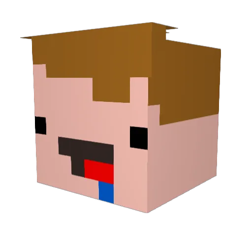 _RHYPERIOR_ Minecraft avatar head, 3D render