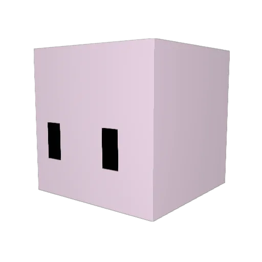 _RUPER Minecraft avatar head, 3D render