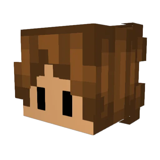 _RVB Minecraft avatar head, 3D render