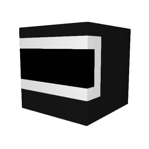 _R_G_B_ Minecraft avatar head, 3D render