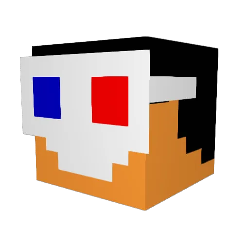 _Raca_ Minecraft avatar head, 3D render
