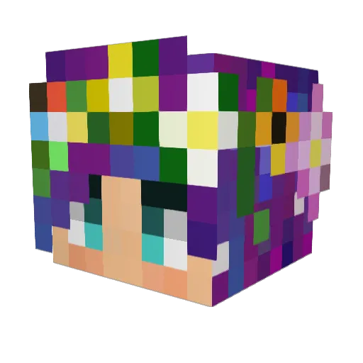 _Rachell_ Minecraft avatar head, 3D render