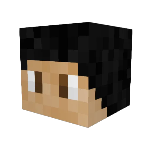_Raf0_ Minecraft avatar head, 3D render