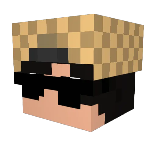 _Rafacile_ Minecraft avatar head, 3D render