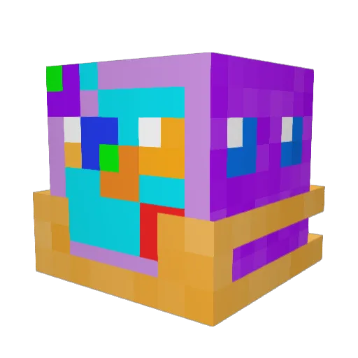 _Rai_________ Minecraft avatar head, 3D render