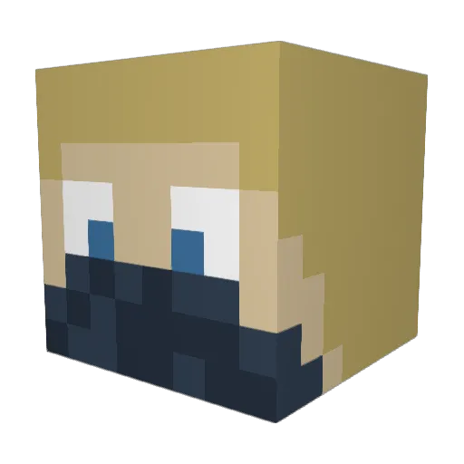 _Rainwolf_ Minecraft avatar head, 3D render