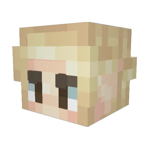 _Rallue_ Minecraft avatar head, 3D render