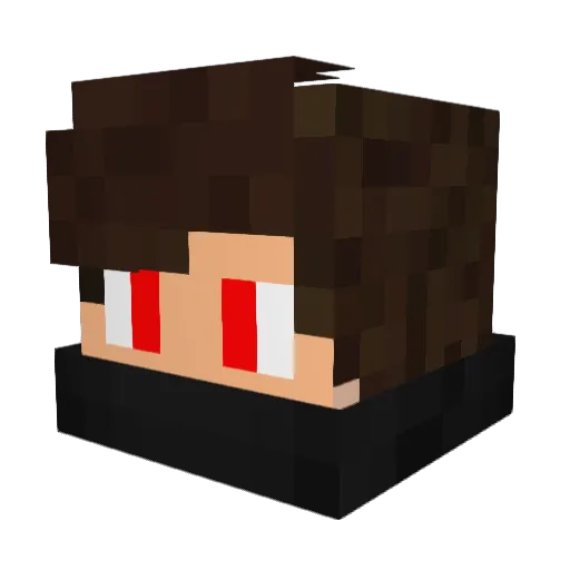 _Ramone Minecraft avatar head, 3D render