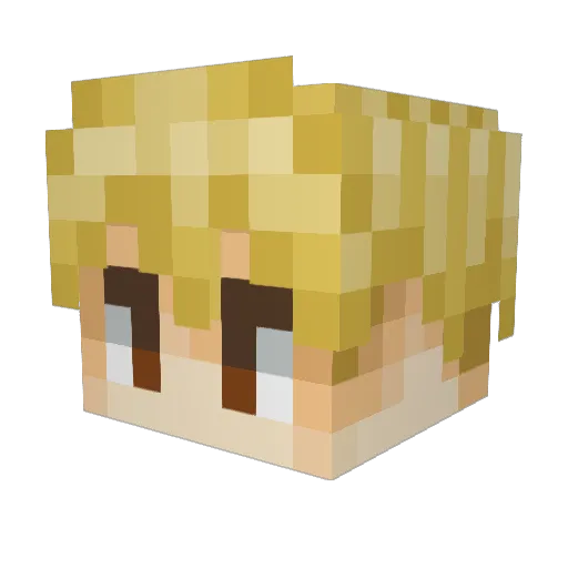 _Ramza_ Minecraft avatar head, 3D render