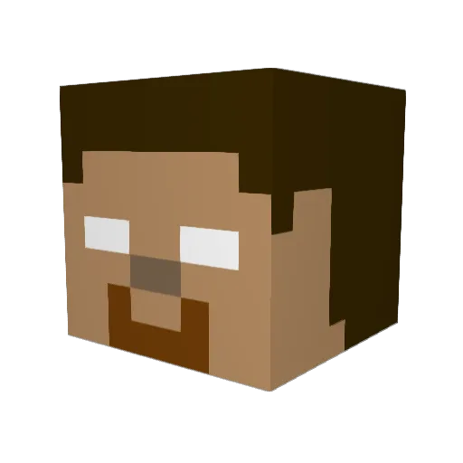 _Rapid_TTV Minecraft avatar head, 3D render