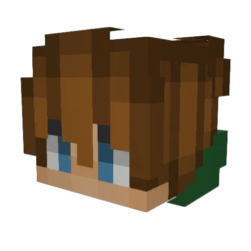_Raresh Minecraft avatar head, 3D render