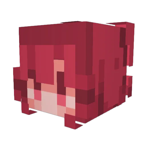 _RaspberryTarte_ Minecraft avatar head, 3D render
