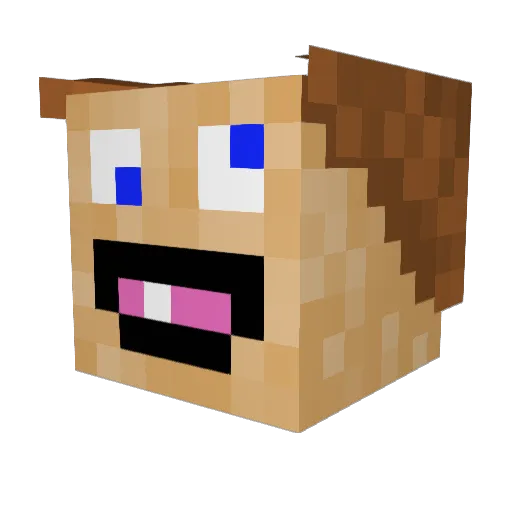 _RatBoy Minecraft avatar head, 3D render