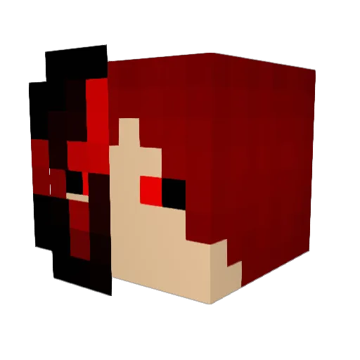 _Rayx_ Minecraft avatar head, 3D render