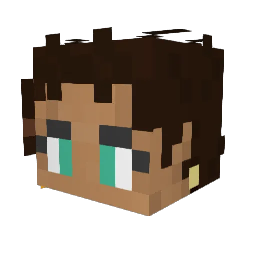 _RazDog_ Minecraft avatar head, 3D render