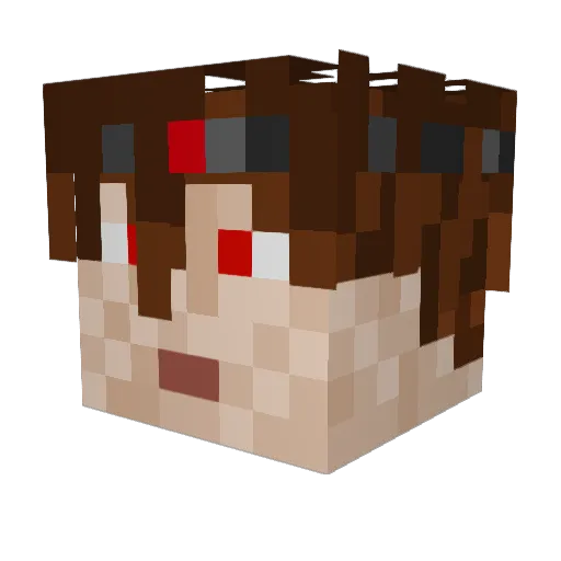 _ReAlism_ Minecraft avatar head, 3D render