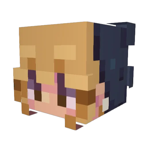 _Rebecca3_ Minecraft avatar head, 3D render