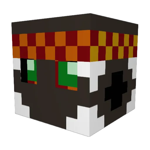 _Rebirthed_ Minecraft avatar head, 3D render