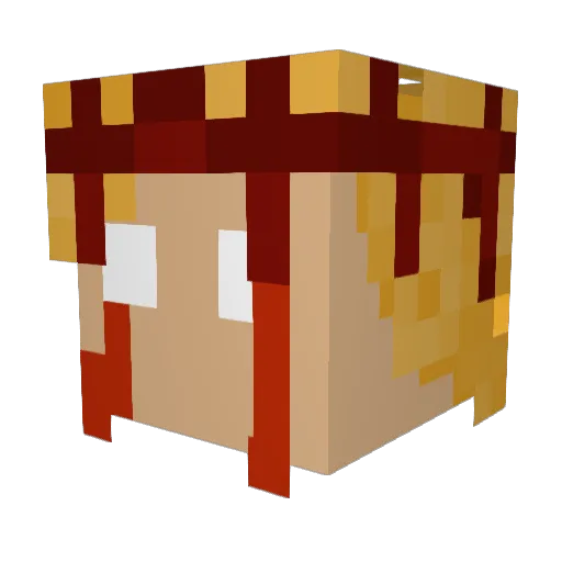 _RedMonarch_ Minecraft avatar head, 3D render