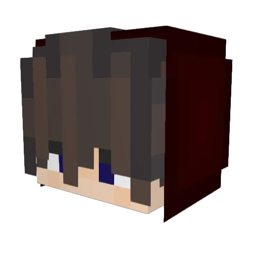 _Red_Snake_ Minecraft avatar head, 3D render