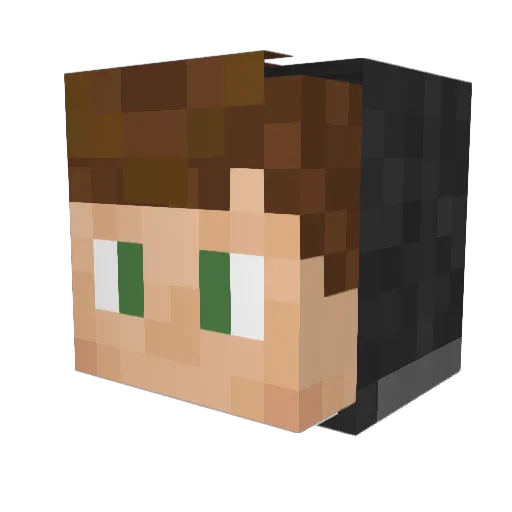 _RedaX Minecraft avatar head, 3D render