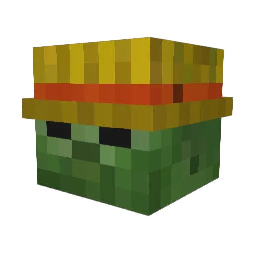 _Rednecks Minecraft avatar head, 3D render