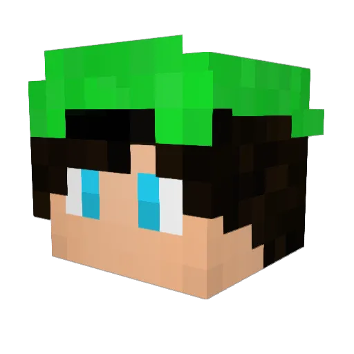 _Reflex_YT_ Minecraft avatar head, 3D render
