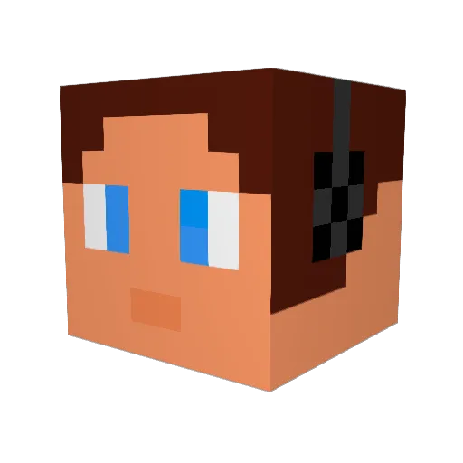 _Reivax Minecraft avatar head, 3D render
