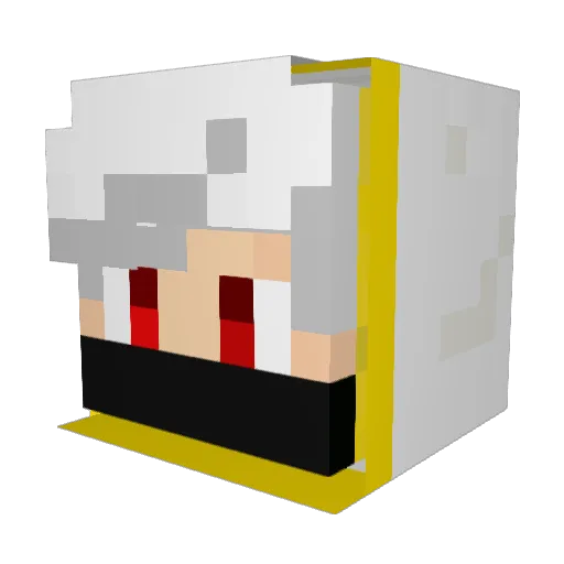 _RekTaR Minecraft avatar head, 3D render