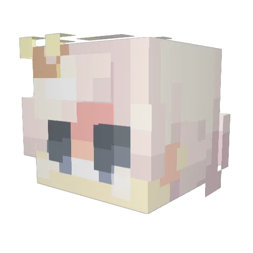 _Released_ Minecraft avatar head, 3D render