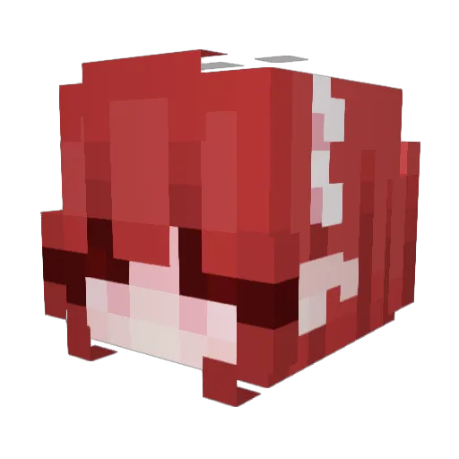 _Renbow_ Minecraft avatar head, 3D render