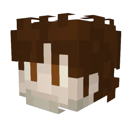 _Retrograde_ Minecraft avatar head, 3D render