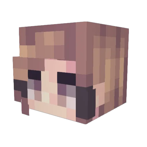 _Reverie_ Minecraft avatar head, 3D render