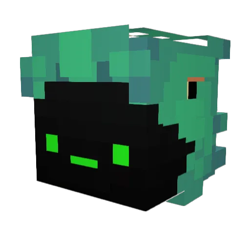 _RexzyRey_ Minecraft avatar head, 3D render