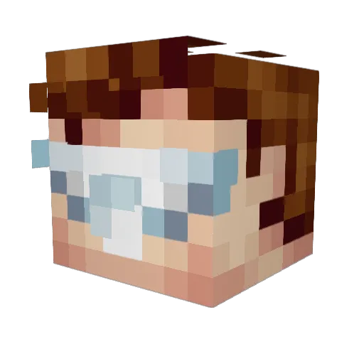 _Rheyn_ Minecraft avatar head, 3D render