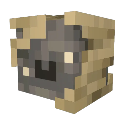 _Ri1bon Minecraft avatar head, 3D render