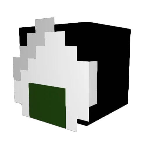 _RiceGrains_ Minecraft avatar head, 3D render
