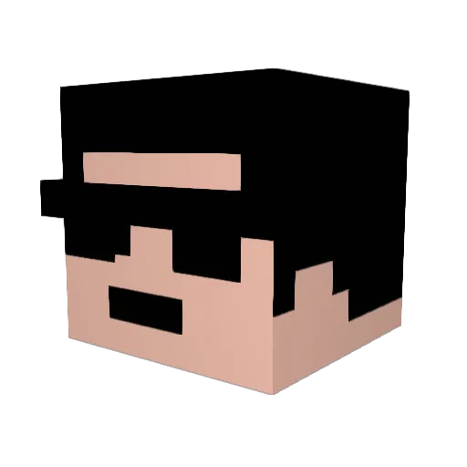 _Rich_Tea Minecraft avatar head, 3D render