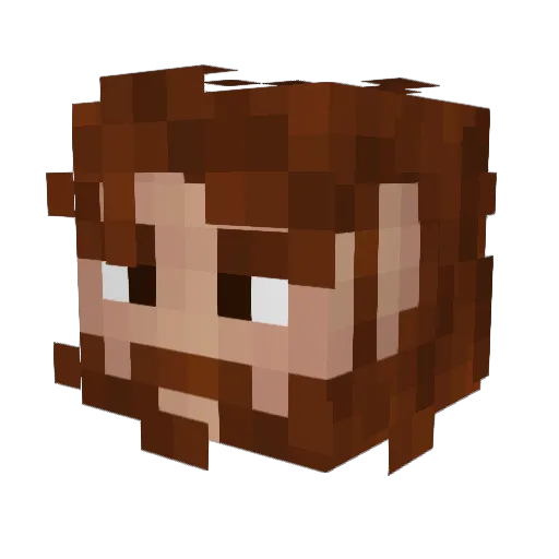 _Rick_Rock_ Minecraft avatar head, 3D render