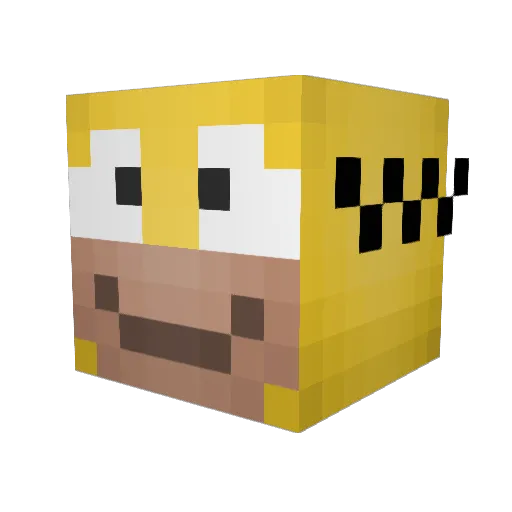 _Rickertt_ Minecraft avatar head, 3D render