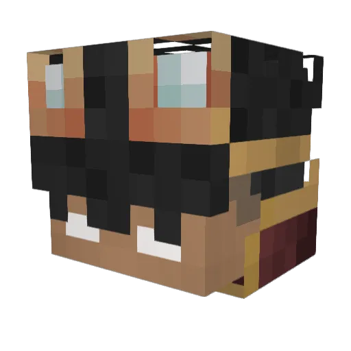 _Rickx Minecraft avatar head, 3D render