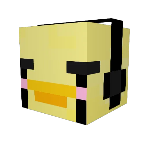 _Riggy Minecraft avatar head, 3D render