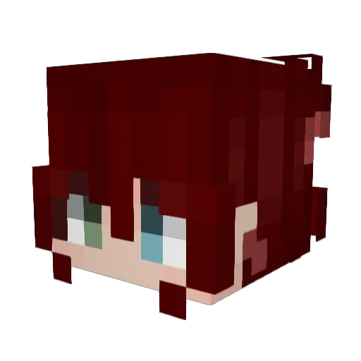 _Rika_4 Minecraft avatar head, 3D render