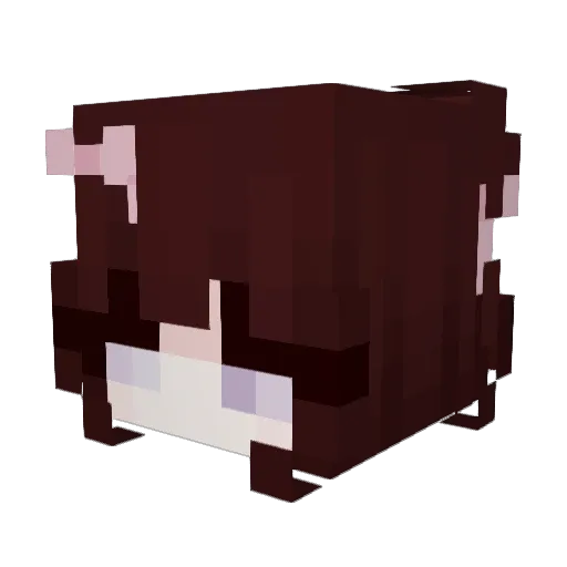 _Rinka__ Minecraft avatar head, 3D render